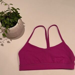 Lululemon Flow Y Bra Magenta Purple Yoga Sports Bra Size 8